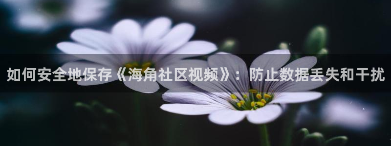 海角社区里面原创视频：如何安全地保存《海角社区视频》：防止数据丢失和干扰